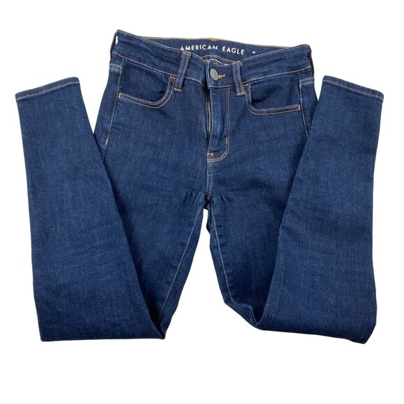 American Eagle Women's Jeans Size 2 Short Ne(X)t Level Stretch Dark Wash Denim - Picture 1 of 10